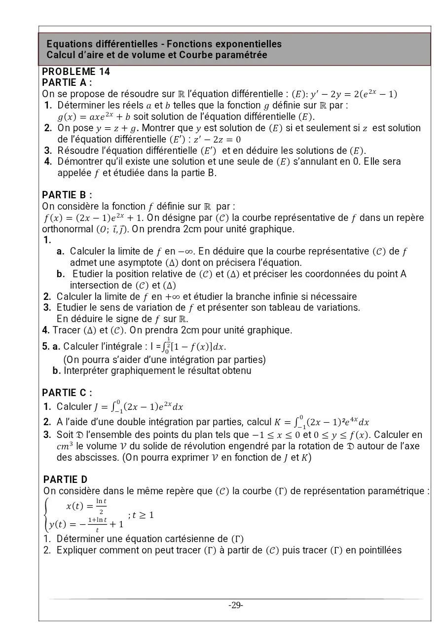 Page 14 — Recueil d'exercice de math