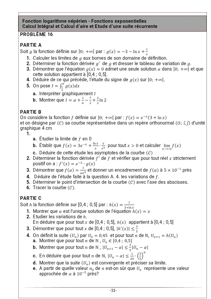 Page 16 — Recueil d'exercice de math