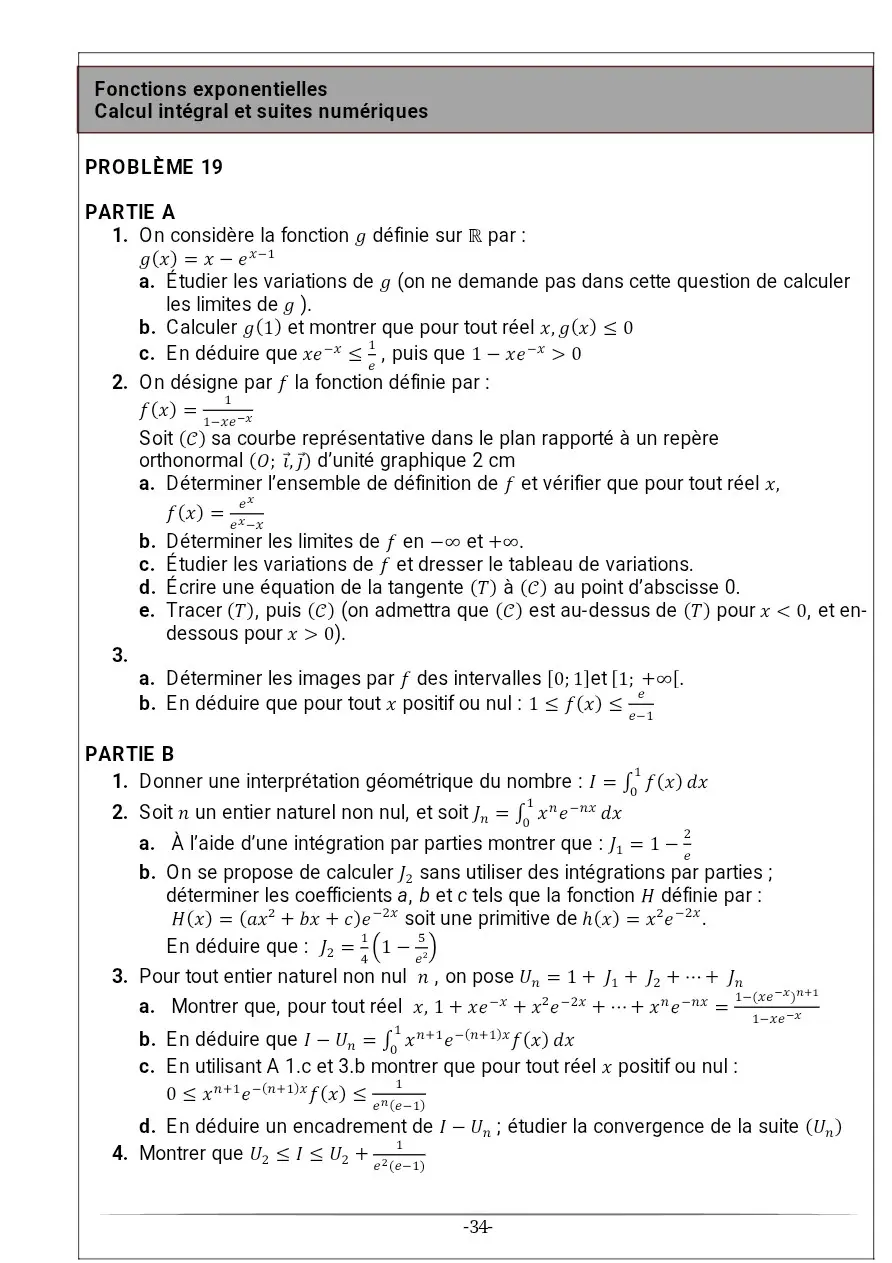 Page 19 — Recueil d'exercice de math