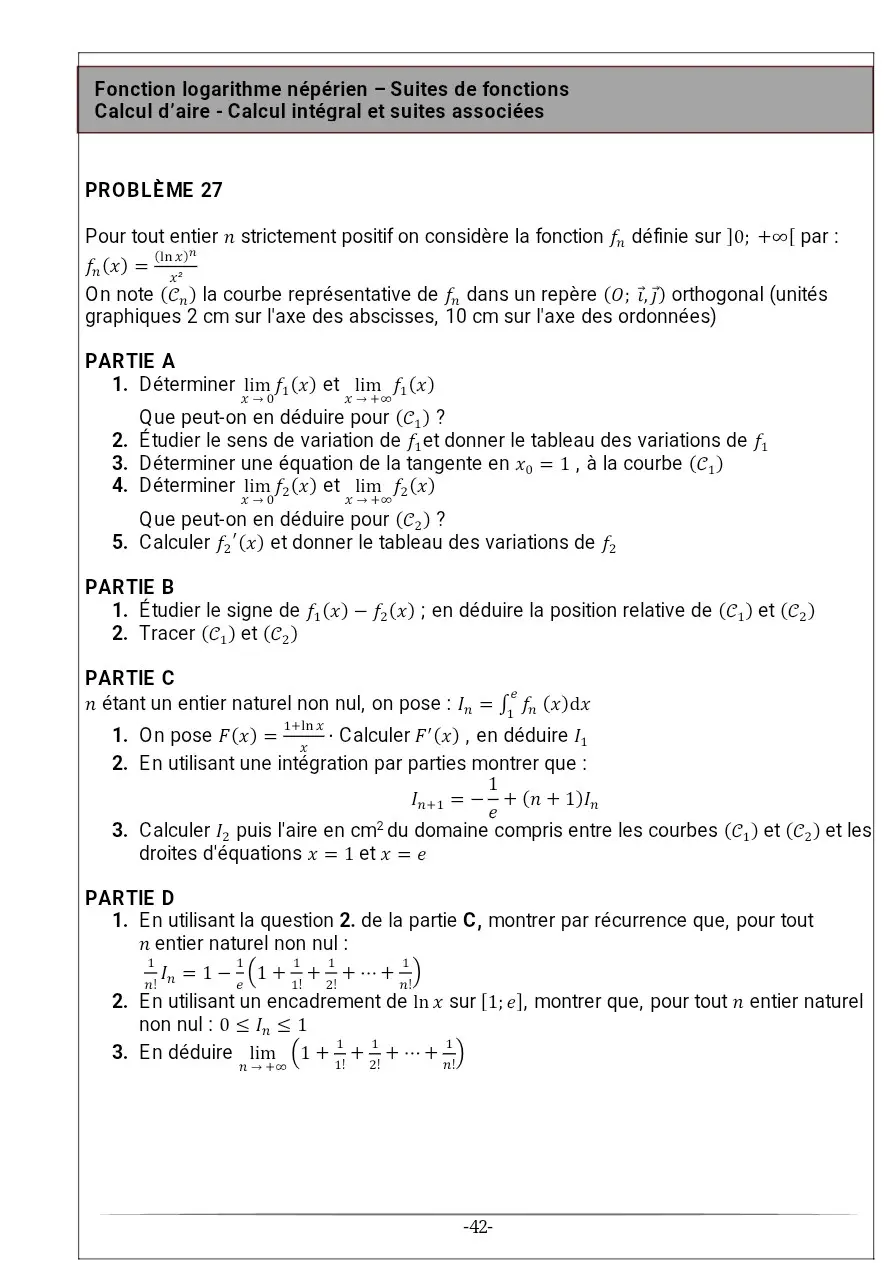Page 27 — Recueil d'exercice de math