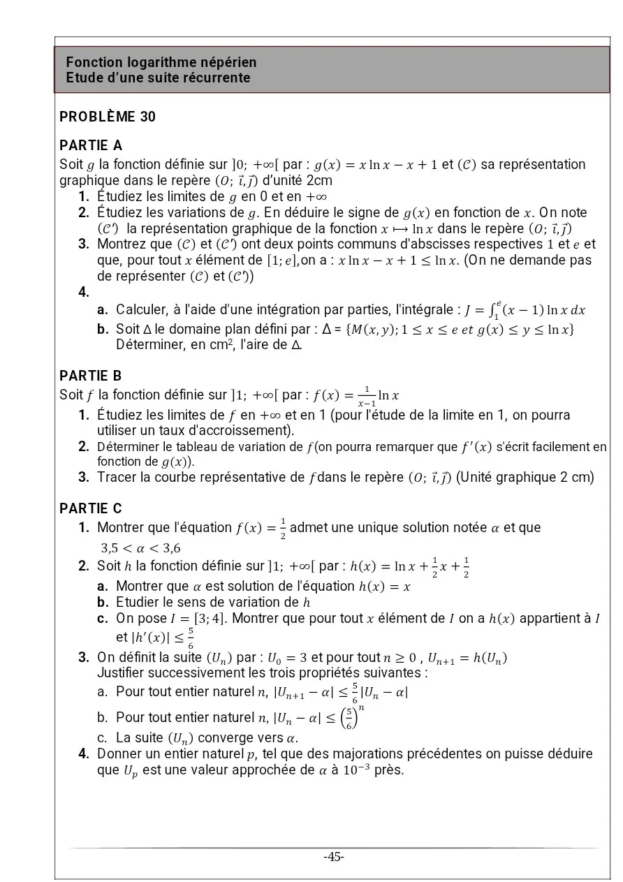 Page 30 — Recueil d'exercice de math
