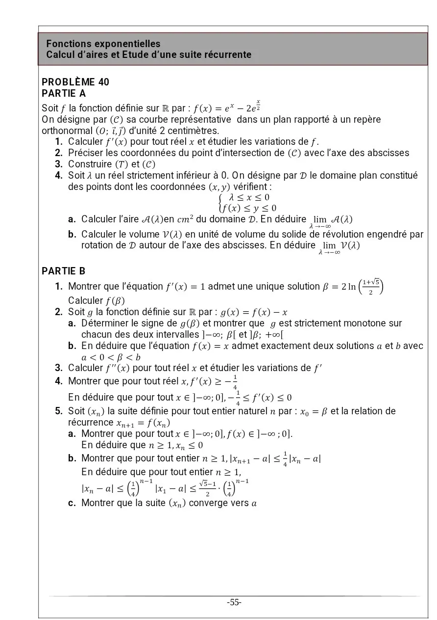 Page 40 — Recueil d'exercice de math
