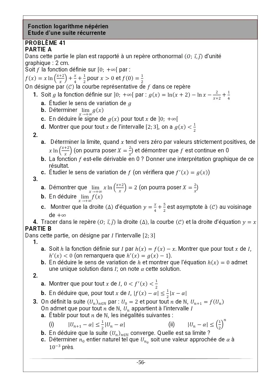 Page 41 — Recueil d'exercice de math