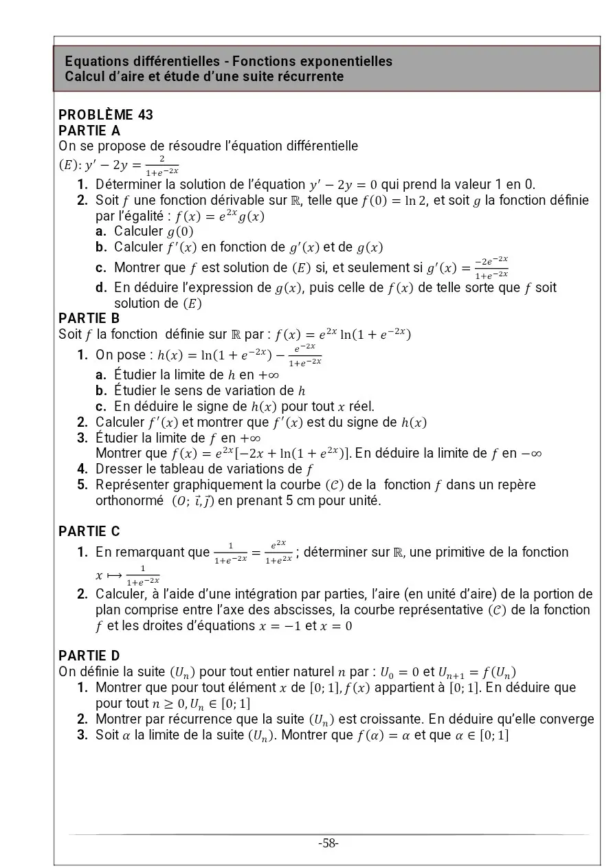 Page 43 — Recueil d'exercice de math