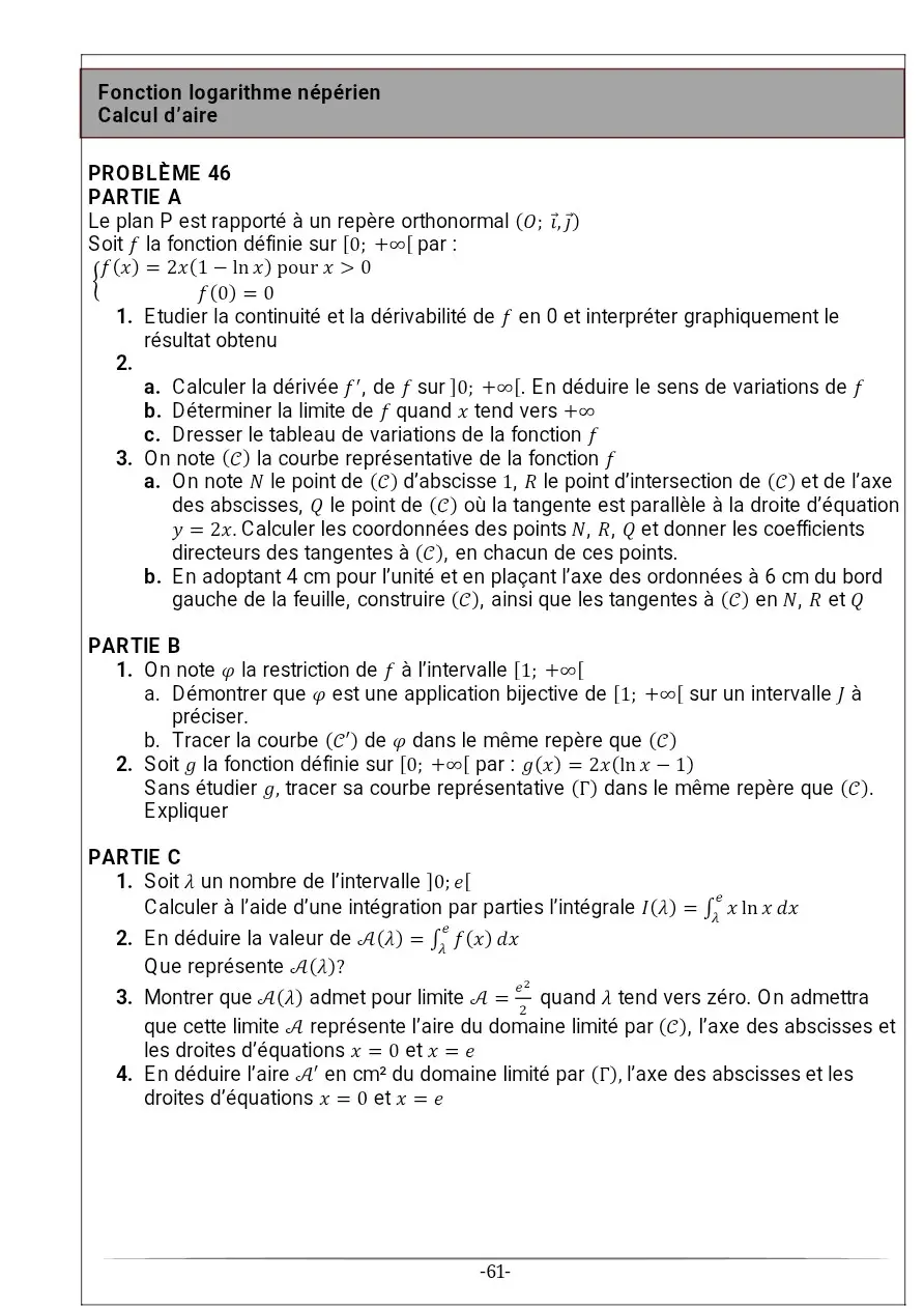 Page 46 — Recueil d'exercice de math