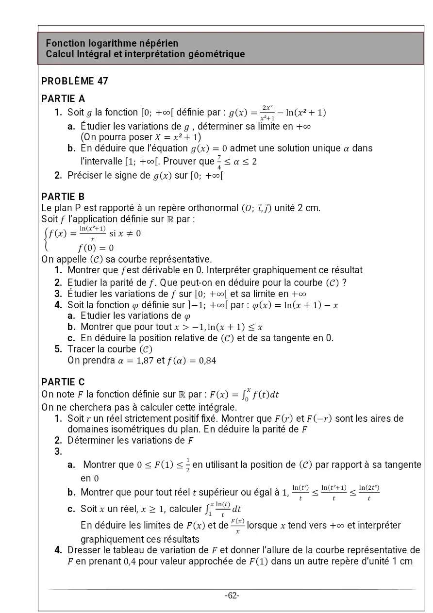 Page 47 — Recueil d'exercice de math