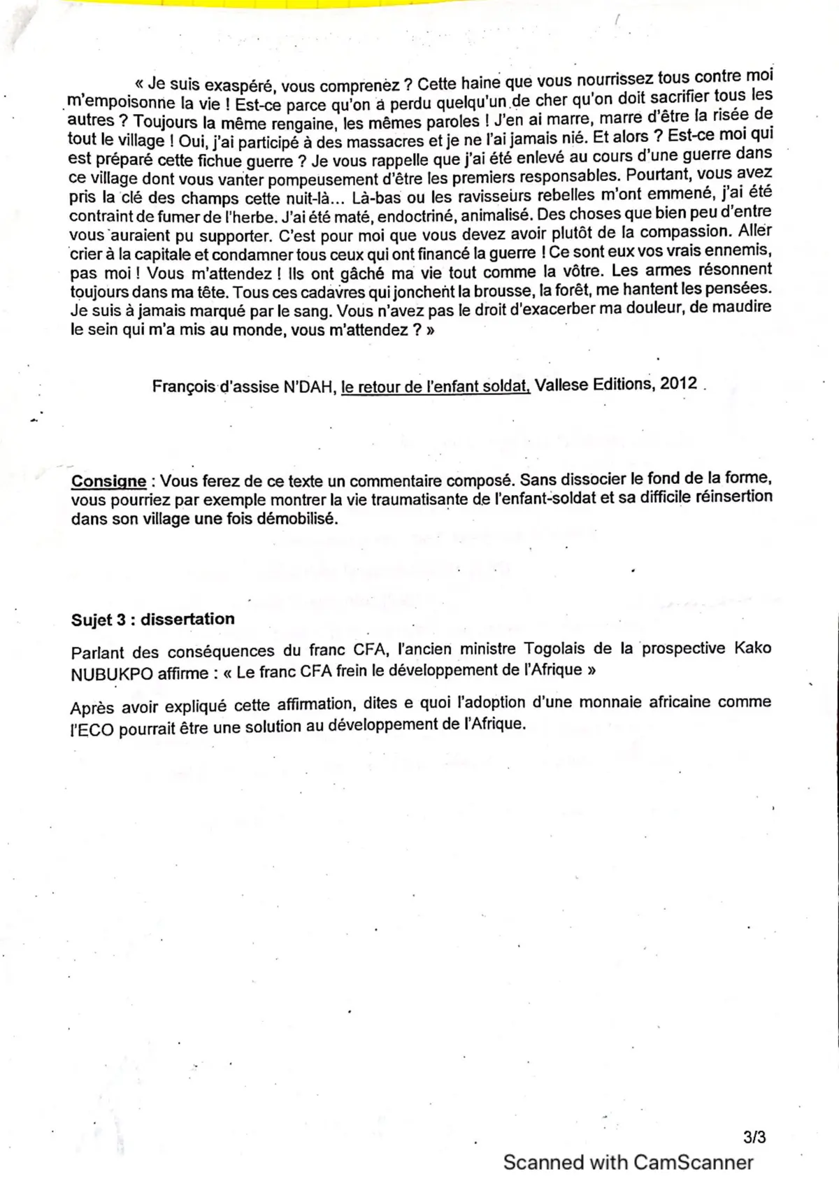 Page 7 — Bac blanc horizon