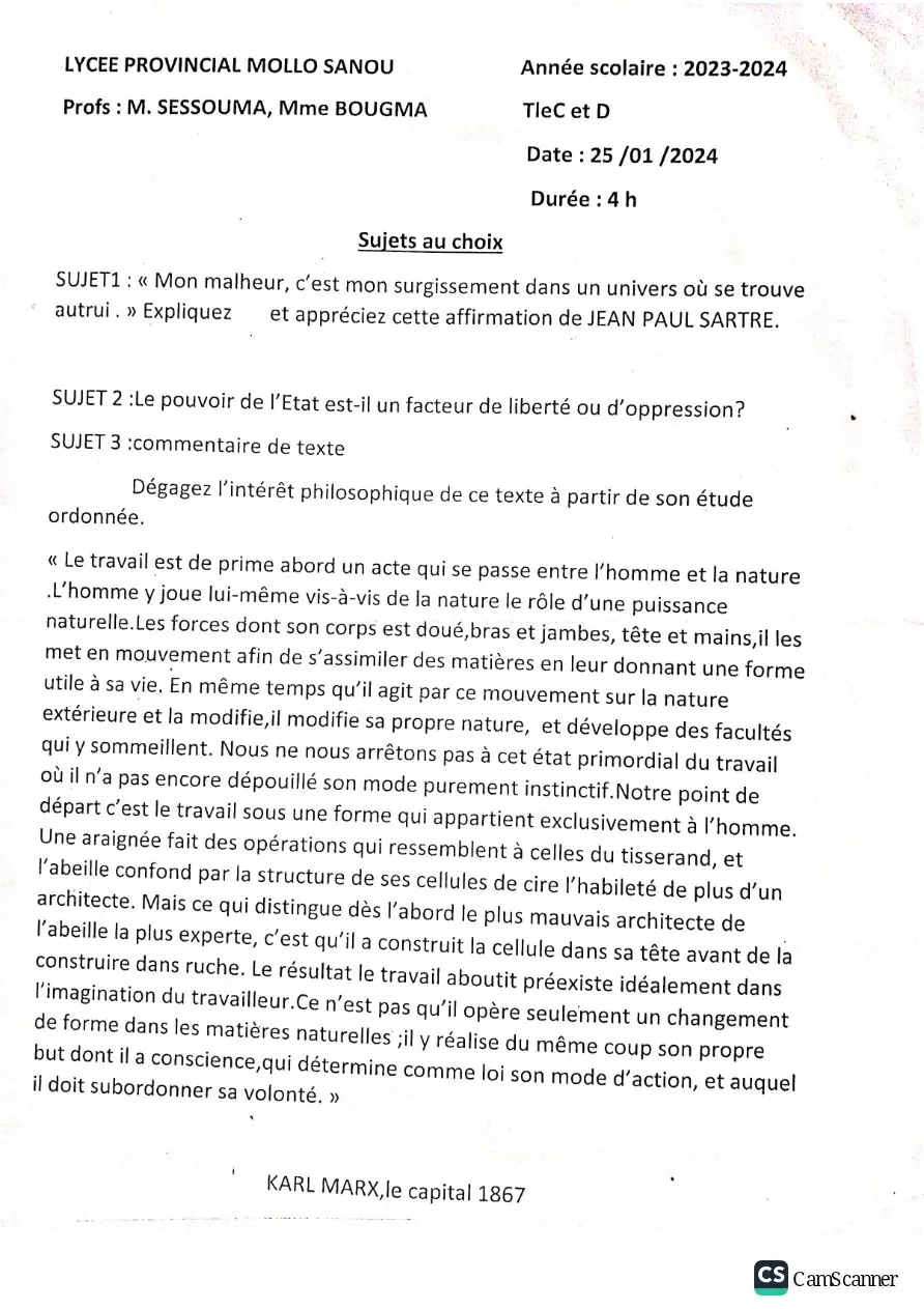 Page 2 — Épreuve de Philosophie D&C