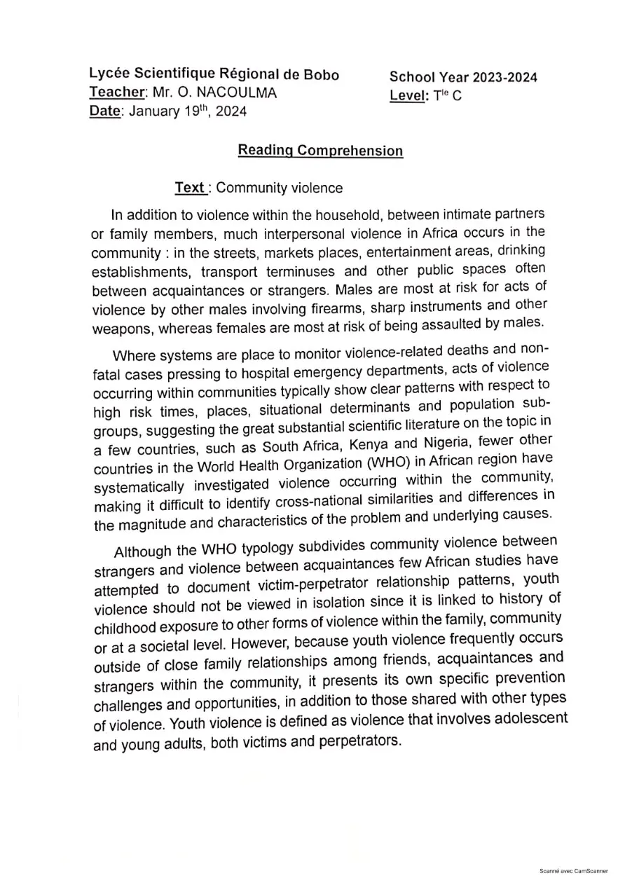 Page 6 — Sujets d'anglais 