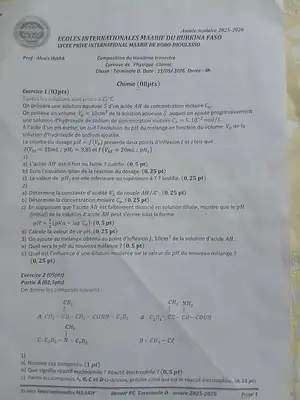Devoir - PC - Tle D