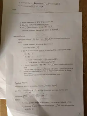 Devoir de mathématiques