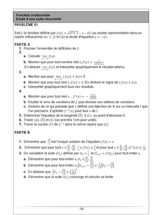 Recueil d'exercice de math