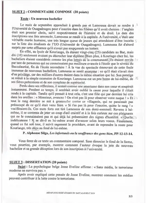 Commentaire composé et Dissertation bac 2024