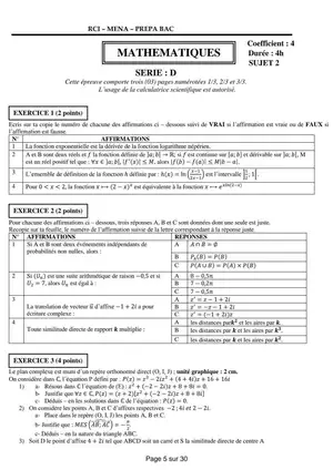 Devoir de mathématiques