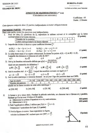 BEPC session 2025